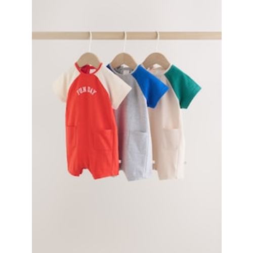 Buy Striped Jersey Baby Rompers 3 Pack from Next USA