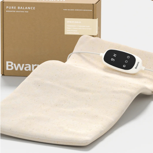 100% Organic Cotton Heating Pad with Far Infrared for Cramps, Back Pain Relief