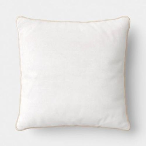 20"x20" Square Cotton Velvet Pillow Ivory - Threshold™