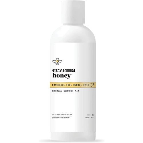 ECZEMA HONEY Fragrance-Free Oatmeal Comfort Bubble Bath - Sensitive Skin Body Wash & Bath Soak - Moisturizing Bath Products - Nourishing Bubble Bath for Women, Men, & Kids (12 Oz)