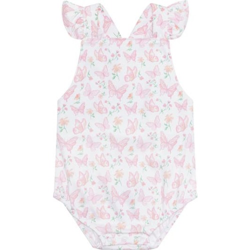 Butterflies Print Ruffle Bubble - Baby, 9-12M