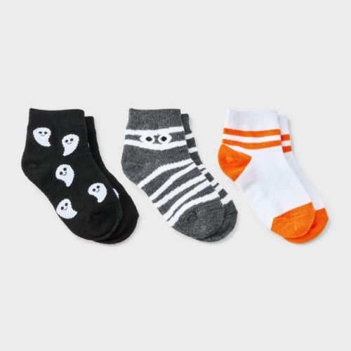 Baby 3pk Halloween Mummy and Ghost Socks - Cat & Jack™ 12-24M