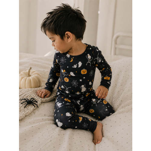 Long Sleeve Loungewear Set, Glow-in-the-Dark Halloween Skeleton Buddie – SpearmintLOVE