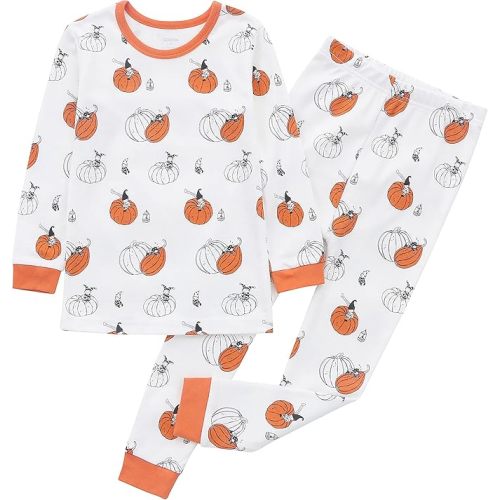 Owlivia 100% Organic Cotton Baby Long Sleeve Pajama Sets, Toddler Boy Girl 2-Piece Sleepwear