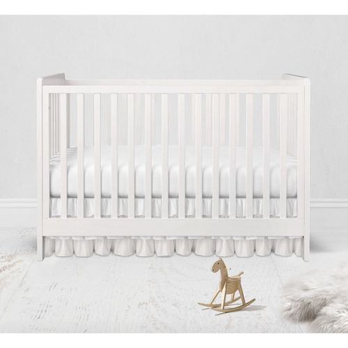 Bacati - 3 Layer Ruffled Crib/Toddler Bed Skirt - White