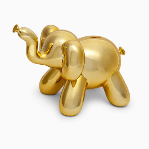 Made by Humans 2 Balloon Money Bank - Gold Elephant