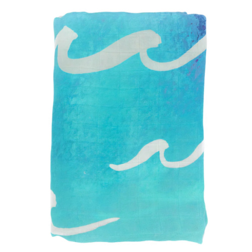 Nalu Muslin Swaddle Blanket - Coco Moon Hawaii