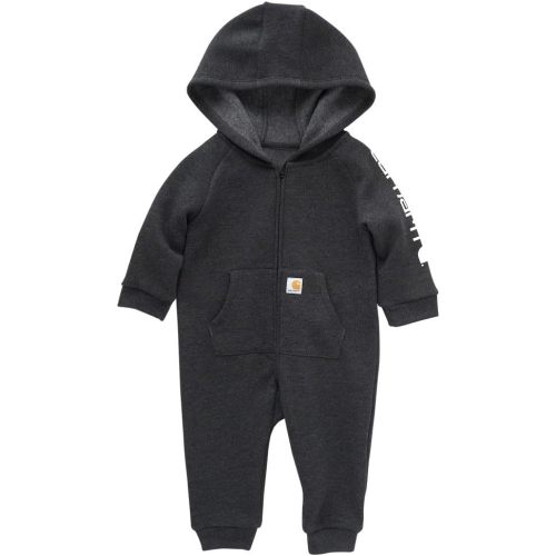 Carhartt baby-boys Long-sleeve Hooded Zip-up Footless Jumpsuit One-piece Hoodie
