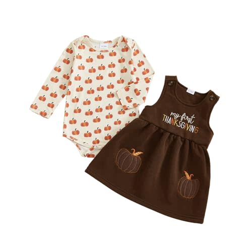 Socutebabe My First Christmas Baby Girl Outfit Newborn Gingerbread Romper Warm Overalls Skirt Toddler Dress Outfits Clothes