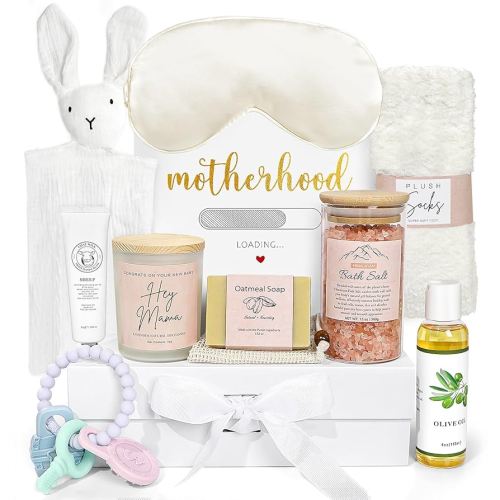 New Mom Gifts, 11PCS New Mom Care Package After Baby, Baby Shower Gifts for Mommy To Be, Gift For Expecting Mother, Pregnancy Gift Basket Essentials, First Time Mothers Day Birthday Gifts for Women