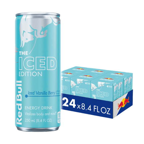 Red Bull Iced Edition Energy Drink, Iced Vanilla Berry, 8.4 fl. oz., 6 x 4 Cans
