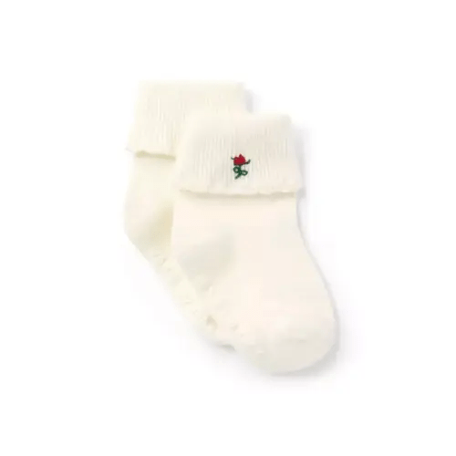 Baby Jet Ivory Baby Embroidered Floral Sock by Janie and Jack