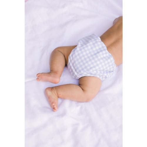 Oasis Blue Gingham Diaper Bloomer Cover | Over The Moon