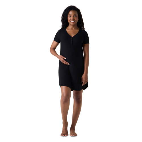 Ingrid & Isabel For Every Belly Women's Maternity Ribbed Henley T-Shirt Dress, Sizes S-XXXL