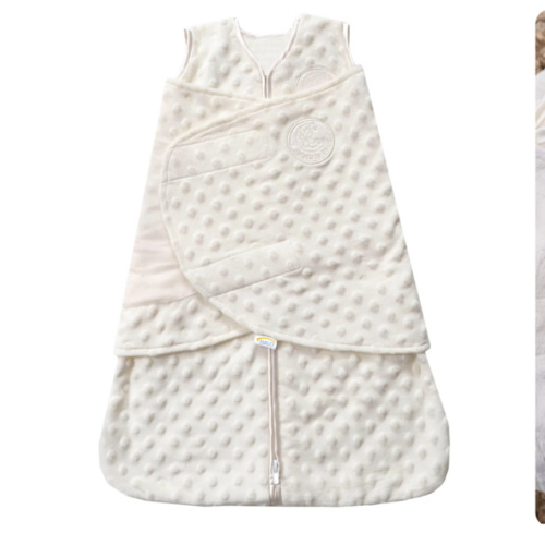 Cream Plushy Dot Velboa Swaddle - Newborn | HALO