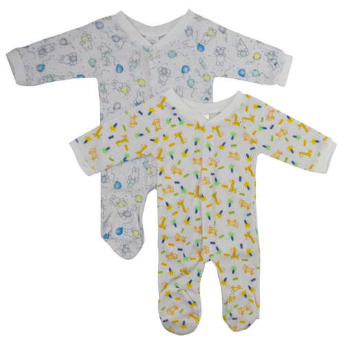 Bambini Terry Sleep N Play Pajamas, 2pk (Baby Boys or Baby Girls, Unisex)