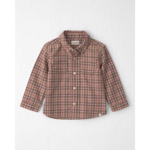 Toddler Boy Organic Cotton Flannel Button-Down Shirt - Little Planet | Carter's