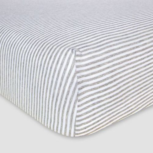 Burt's Bees Baby® Organic Fitted Crib Sheet - Bee Essentials - Heather Gray
