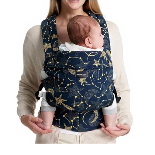 Momcozy Baby Carrier - Ergonomic, Cozy and Lightweight Carrier for 7-44lbs, Effortless to Put On, Ideal for Hands-Free Parenting, Enhanced Lumbar Support, Starry Night