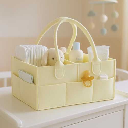 Felt Diaper Caddy | Nursery Organizer | Multi-Purpose Storage Bag