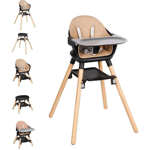 High Chair, 6 in 1 Convertible High Chairs for Babies and Toddlers