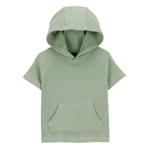 Baby Waffle Knit Hooded Pullover - Green - OshKosh | Carter's