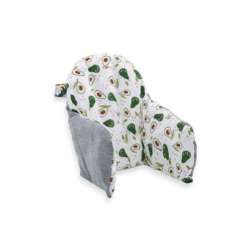 Cover– Washable & Reversible Cotton Cushion Cover for IKEA High Chair Accessories, Compatible with Antilop,Only Cover! (Mix Avocado Grey)