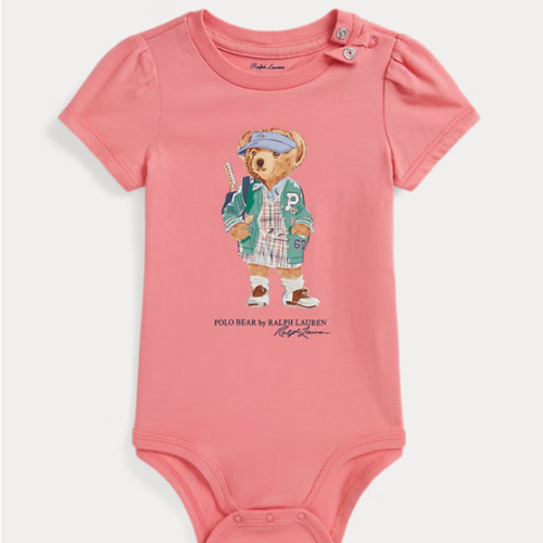 Polo Bear Cotton Jersey Tennis Bodysuit
