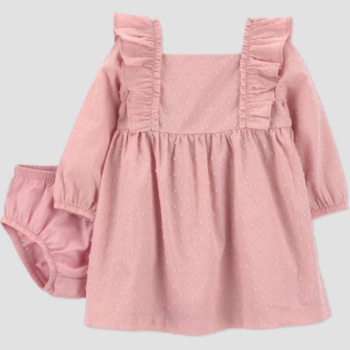 Carter's Just One You® Baby Girls' 2pc Ruffle Dress and Bloomer Set - Purple 3M