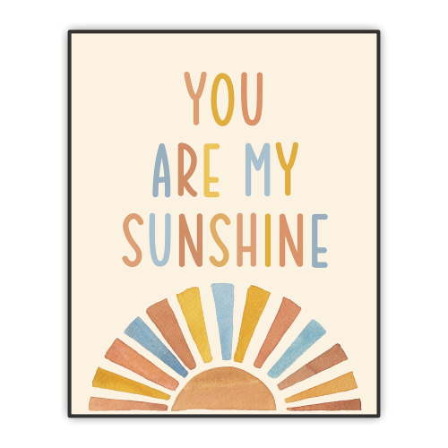 Nursery Print - "You Are My Sunshine", 8x10 Inches, Unframed, Neutral Decor for Baby Room, Boho Nursery Decor, Baby Room Decor, Girl Boy's Room Decor