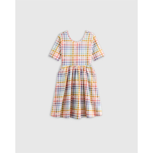 Organic Cotton Skater Dress - Toddler Girl in Plaid