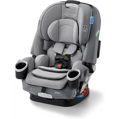 Graco 4Ever DLX 4-in-1 Car Seat, Charlie| Infant to Toddler Car Seat, with 10 Years of Use | Rear-Facing, Forward-Facing and Booster Modes | Safe, Comfortable and Convenient