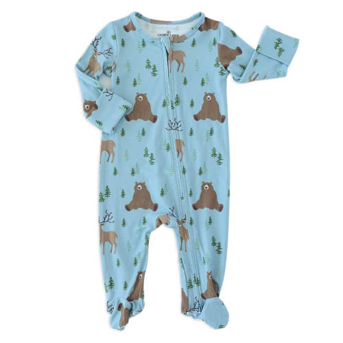 Forest Friends Zipper Footie