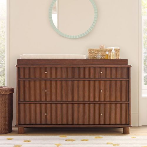 Elora 6-Drawer Wide Dresser with Removable Topper (56")