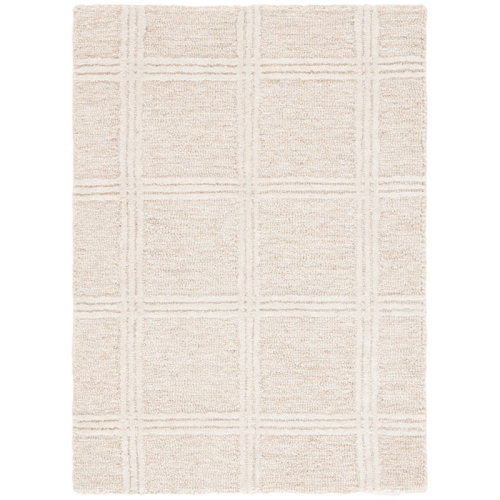 Ebern Designs Karnak Hand Tufted Wool & Cotton Plaid Rug & Reviews | Wayfair