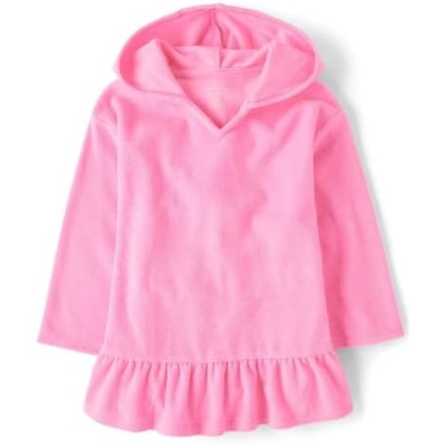 The Children's Place Baby Girls' and Toddler Hooded Swim Coverup