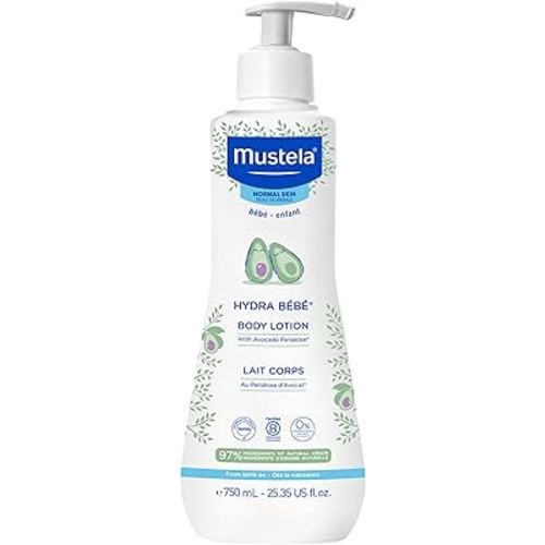 Mustela Hydra Bebe Body Lotion - Daily Moisturizing Baby Lotion with Natural Avocado, Jojoba & Sunflower Oil – Various Sizes