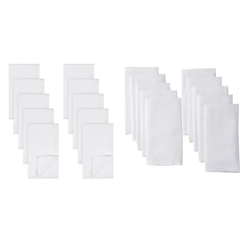 Gerber Unisex Baby Boys Girls Birdseye Flatfold Cloth Diapers Multipack White 10 Pack & Unisex Baby Boys Girls Birdseye Prefold Cloth Diapers Multipack White 3-Ply 10 Pack