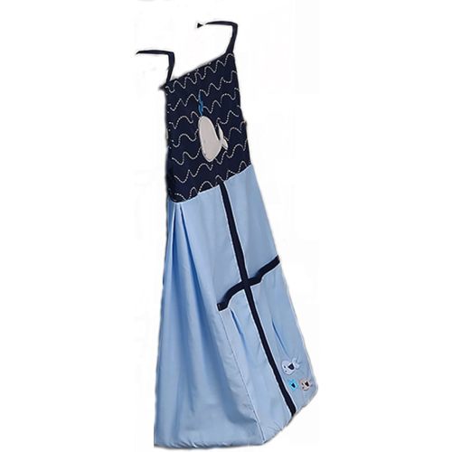 Diaper Organizer Bag, Blue Embroidery Whale