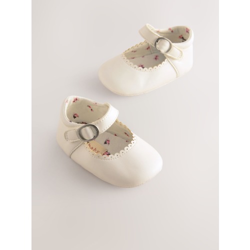 White Mary Jane Baby Shoes (0-24mths)