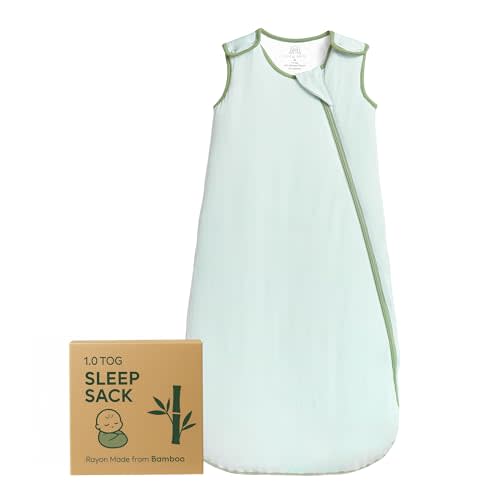 Cozy Seal Rayon Made from Bamboo Sleep Sack 1.0 TOG 6-18 Months Unisex Baby Sleeping Bag with 2-Way Zipper Breathable Wearable Blanket Baby