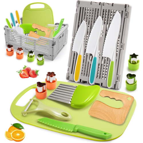 Montessori Toys Cooking Set for Toddlers Kids Kitchen Knife Set, Kids Learning Toys