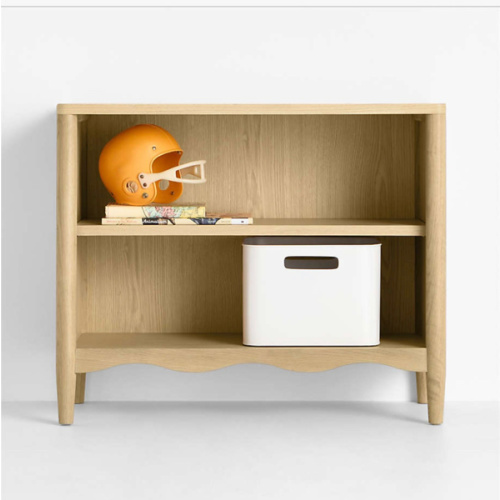 Waveland 38" Natural Oak Wood 2-Shelf Kids Bookcase