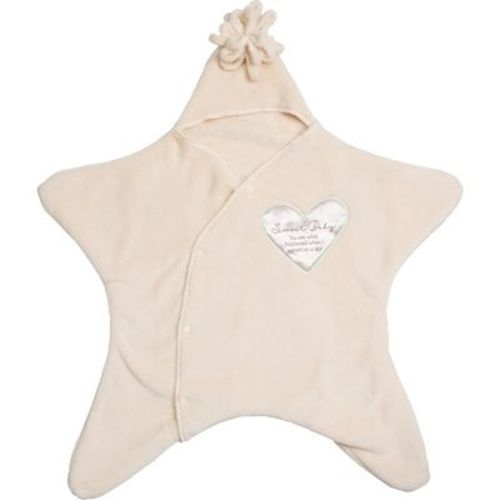 Pavilion Gift Company Blanket Sweet Baby I Wished On A Star Newborn Swaddle, Cream 24 x 1 x 26 inches