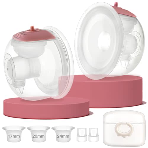 Hands-Free Wearable Breast Milk Collection Cups, Caracups Compatible with Medela & Spectra S1 S2 9 Plus Breast Pumps, 27mm Silicone Flanges with 17/20/24mm Inserts (Collection Cups)