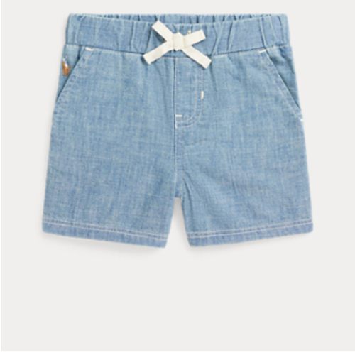 Indigo Cotton Chambray Short