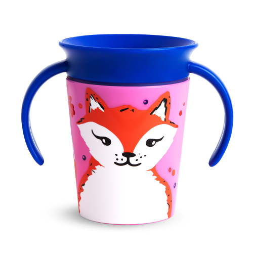 Munchkin® Miracle® 360° WildLove Trainer Sippy Cup, 6 oz, Red Fox, Unisex