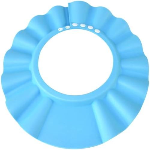 Safe Shampoo Shower Bathing Protection Bath Cap Soft Adjustable Visor Hat for Toddler, Baby, Kids, Children … (Blue)