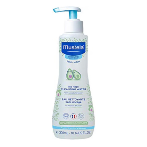 Mustela Baby Cleansing Water - No-Rinse Micellar Water - with Natural Avocado & Aloe Vera - for Baby's Face, Body & Diaper - 1 or 2-Pack - Various Sizes