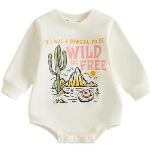 Baby Girl Bubble Romper Cowgirl Western Outfit Cute Summer Clothes